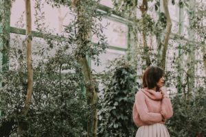 Woman in Greenery - Find Out If She Is Single