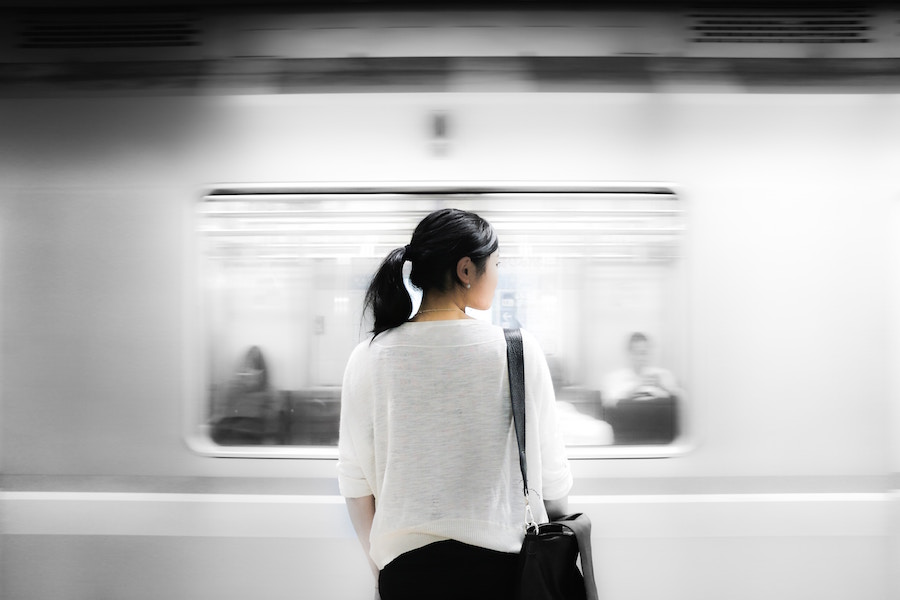 Woman Waiting for Train - Approach a Woman