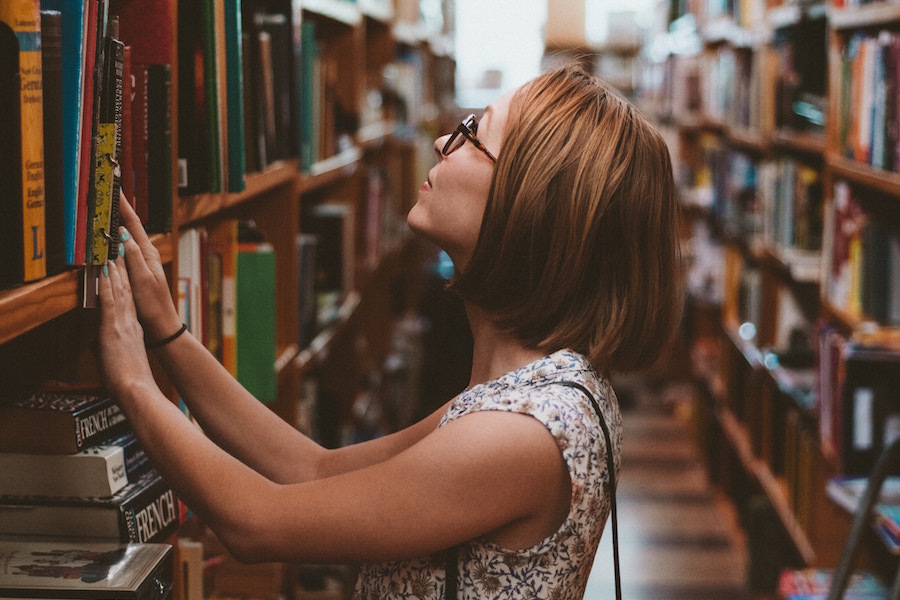 Woman in Bookstore - Approach a Woman