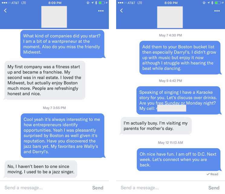 Online dating message examples