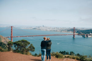 Couple Near Golden Gate Bridge - Dating as an Engineer in San Francisco