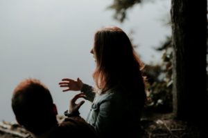 Man and Woman Talking on Hike - What To Say When Approaching A Girl You Don't Know